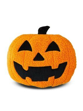 Way To Celebrate Halloween PUMPKIN Shaped 14.5" Throw Pillow Orange
